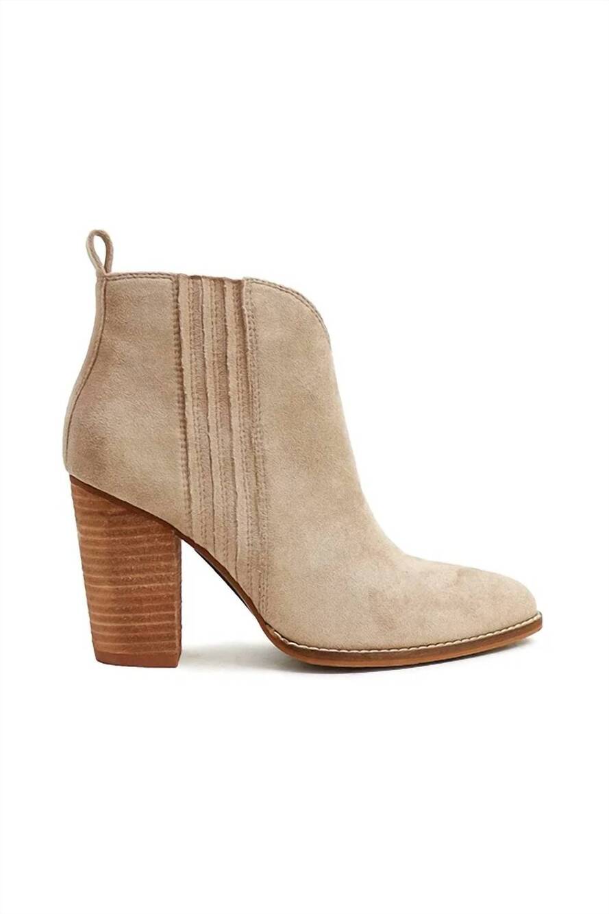 NEW OOH FASHION women's strolling along booties in taupe